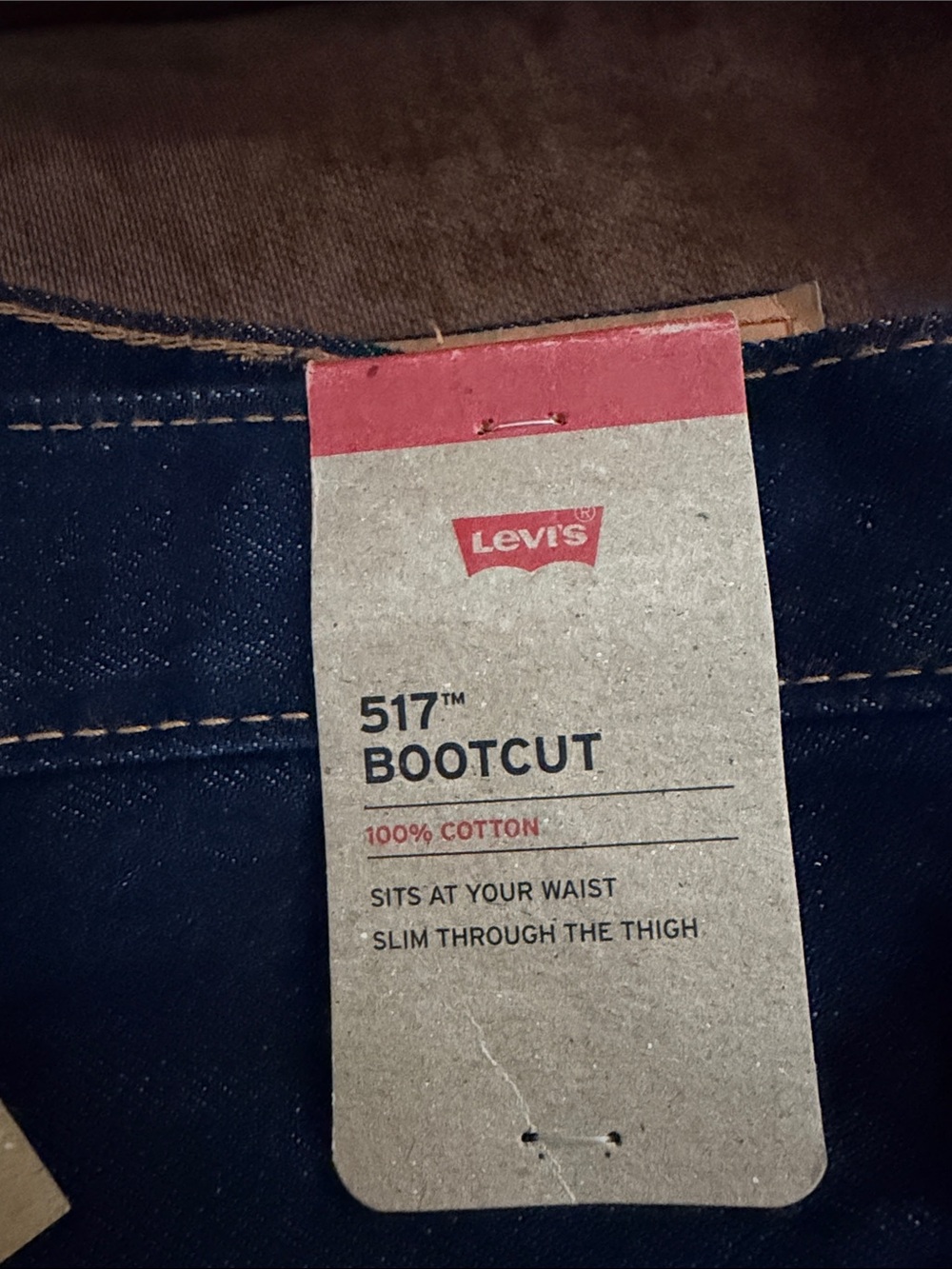 Levi's Dark Indigo Straight Leg Jeans 34X29 - Picture 4 of 5